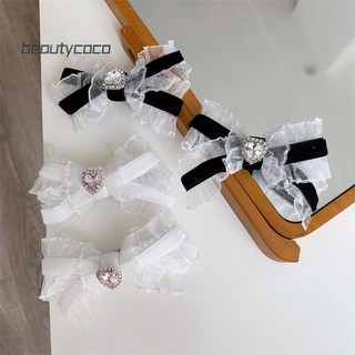 beautycoco🍊1 Kẹp Tóc Nơ Ren Cho Nữ