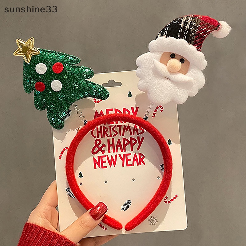 Su Băng Đô Cài Tóc Hoạt Hình Ông Già Noel Tuần Lộc Giáng Sinh Chúc Mừng Năm Mới