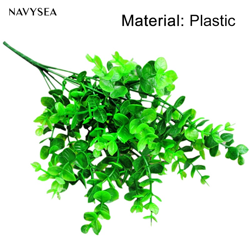 1 Cành Lá Cây Khuynh Diệp 7 Nhánh Bằng Nhựa Nhân Tạo Trang Trí Nhà Cửa