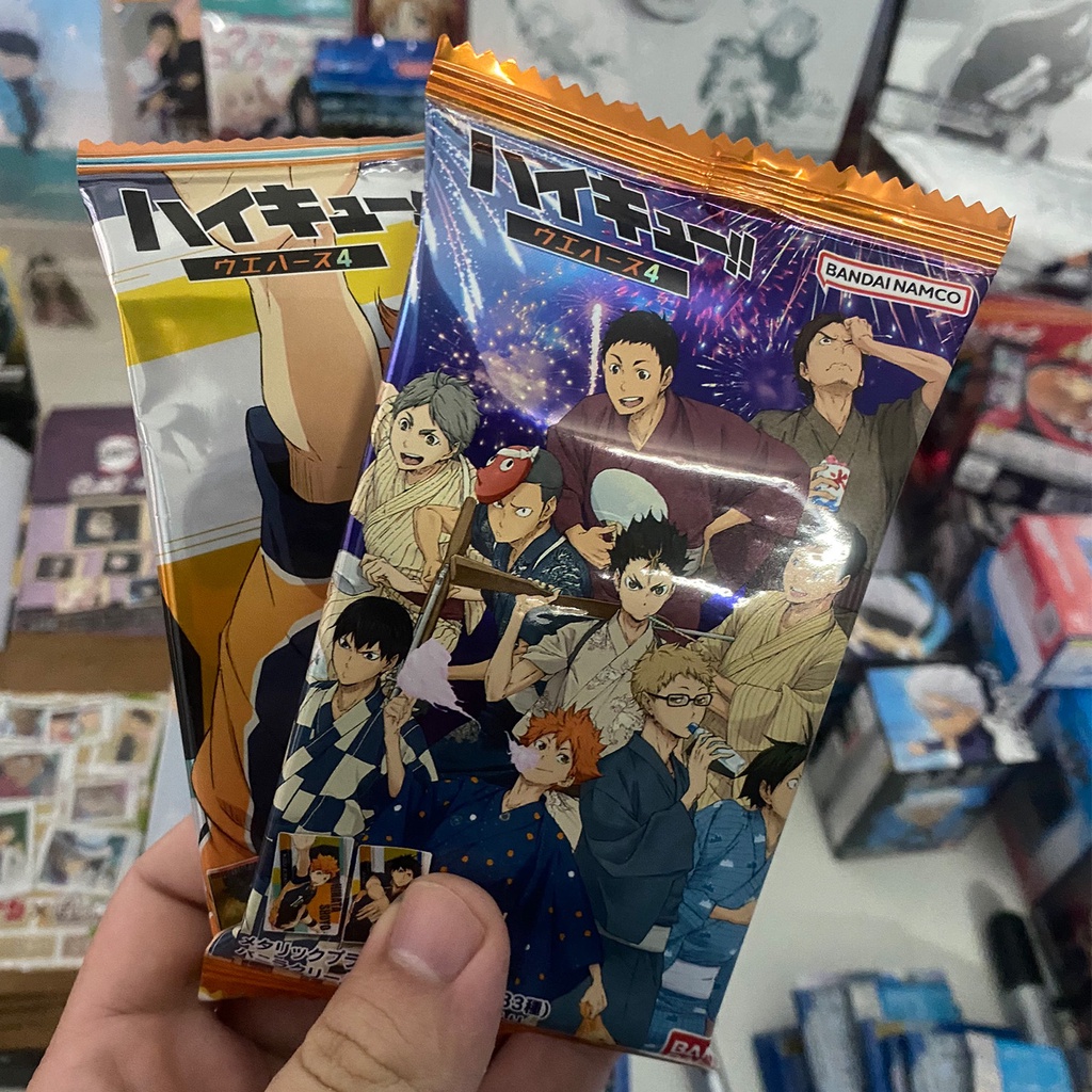 Pack thẻ nhân phẩm bánh xốp Haikyuu! wafer chính hãng - Wafer card Haikyu