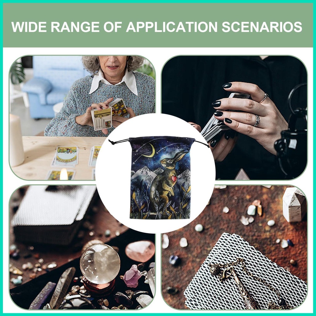 Tarot Túi Dây Rút Hai Mặt Đựng Đá / Trang Sức Chia Ngăn Tiện Dụng