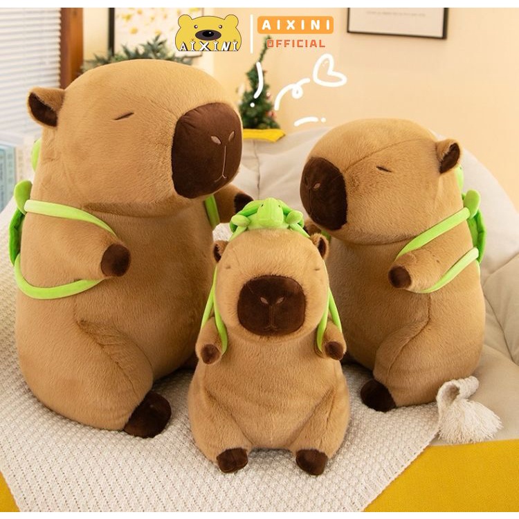 Capybara Mới- Búp Bê Nhồi Bông capybara Hình Rùa Con Xinh Xắn