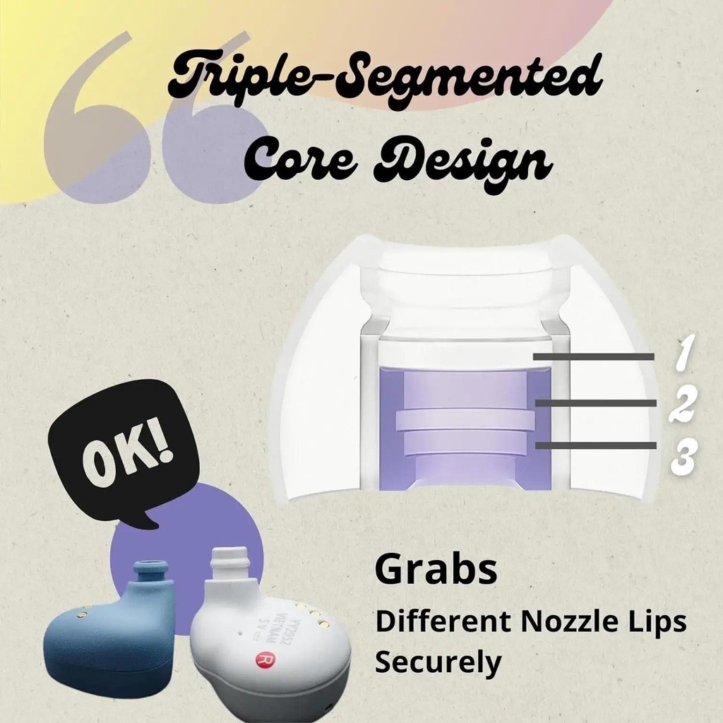 SONY SPINFIT Spinner Tai Nghe Nhét Tai Không Dây Bằng silicone  (3.7Mm