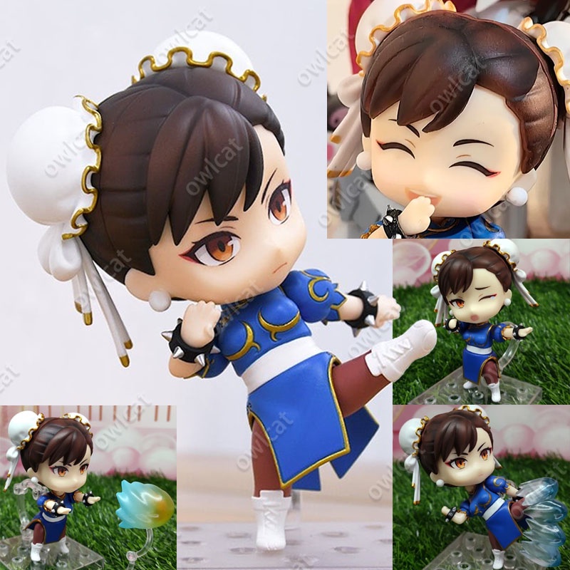 Mô Hình Nhân Vật Street Fighter Chun-Li  10cm 1993# SF Action Figure Kungfu Girl Cheongsam Chi-pao ICPO Police PVC Packed in Box Model Capcom Nendoroid