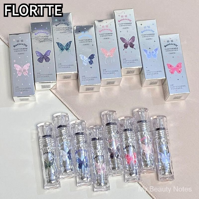 Flortte Lip Paint Lip Lacquer Lip Gloss Lipstick Mirror Water Light Female No Stain on Cup Floria St