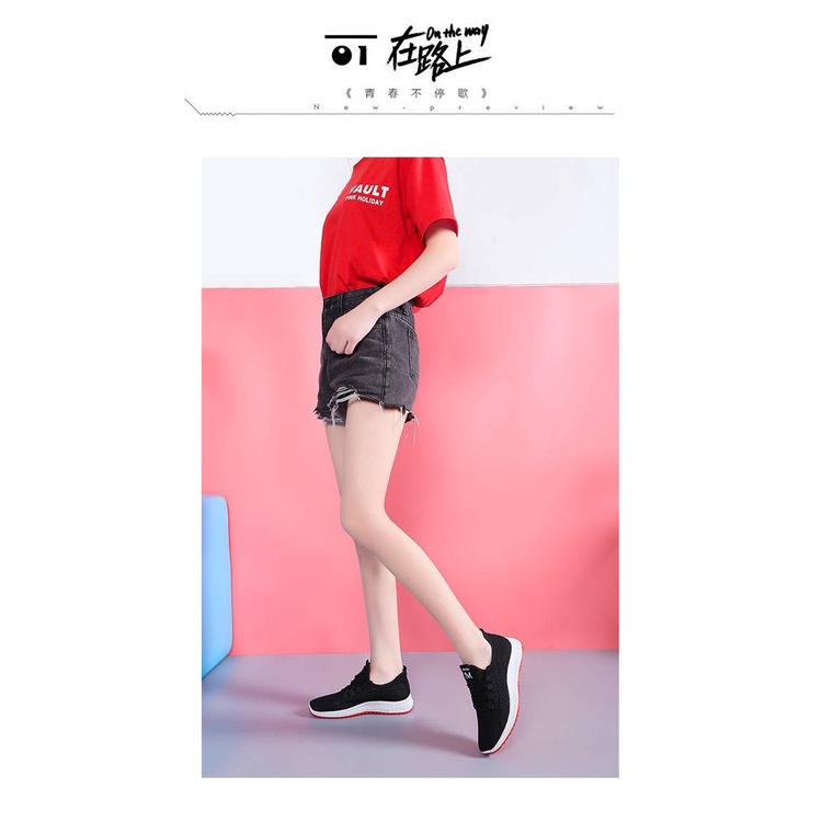 Giày Thể Thao Thoáng Khí Phong Cách Hàn Quốc Thời Trang Xuân Thu Cho Nữ