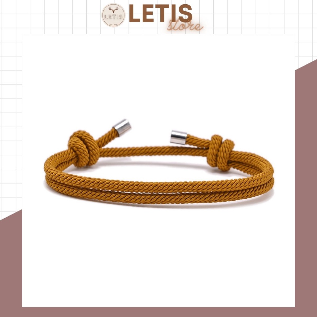 Vòng tay vải nam nữ LETIS VT84, lắc tay phong cách tùy chỉnh kích thước thắt rút cá tính chất liệu bền bĩ