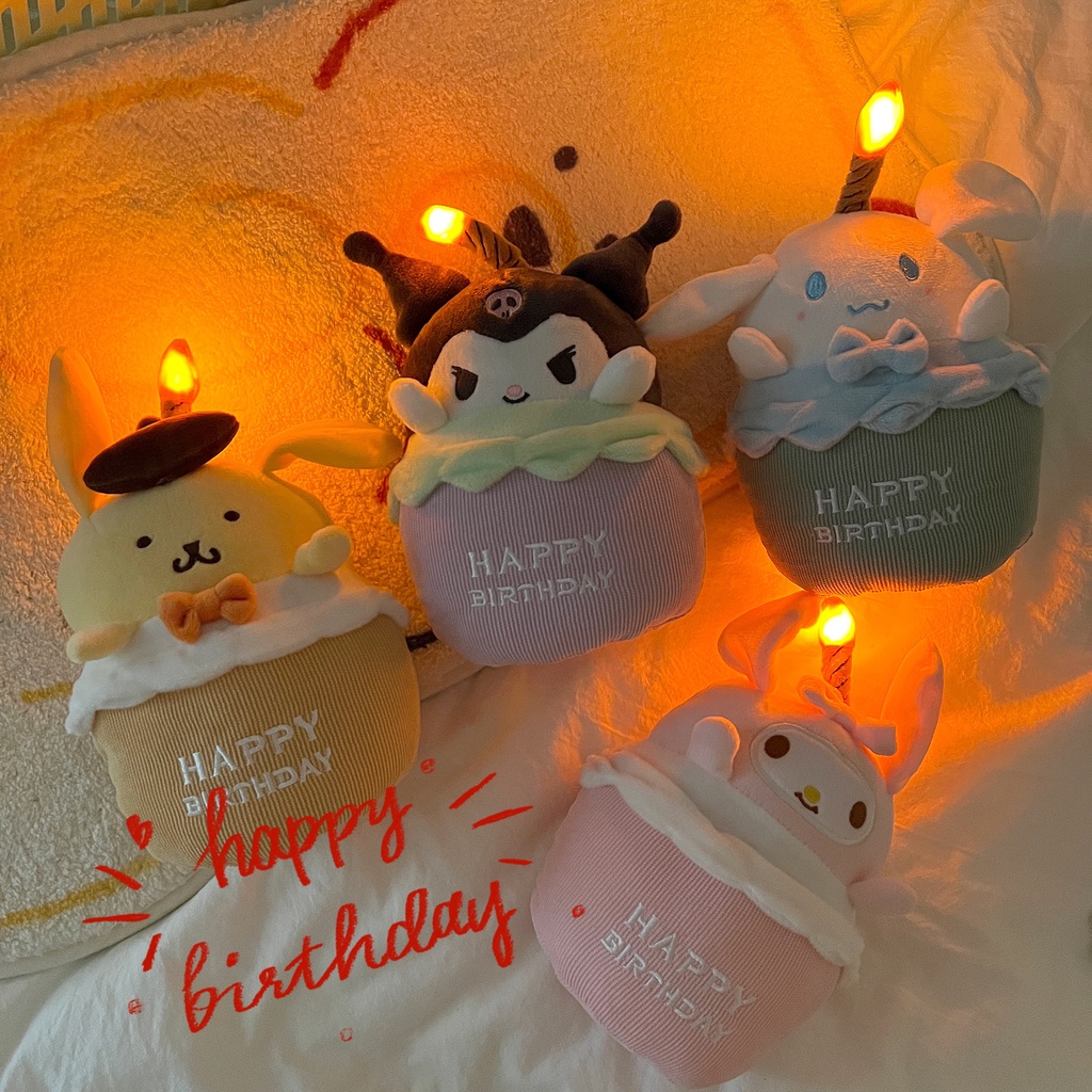 Búp Bê Nhồi Bông Hình Bánh Kem Ngôi Sao Hát kirby Dễ Thương Dùng Làm Quà Tặng Sinh Nhật / Giáng Sinh / Valentine