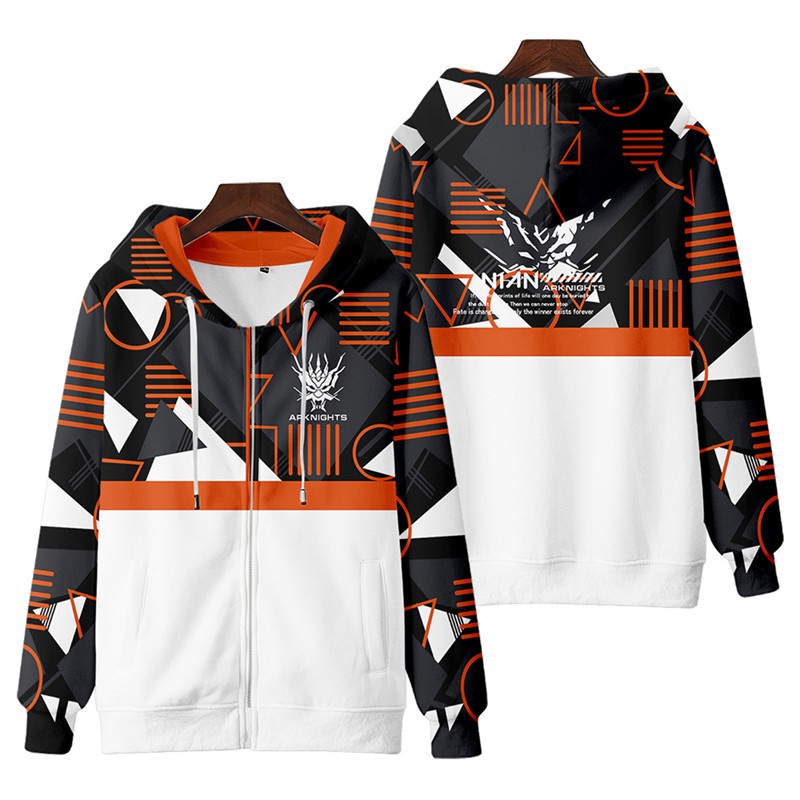 Arknights Áo Khoác Hoodie Có Khóa Kéo In Hình 3d Hóa Trang Nhân Vật Anime Cho Nam / Nữ
