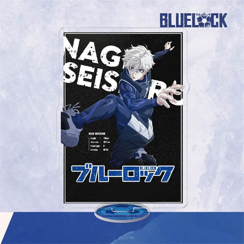 Mô hình Standee Football Anime Blue Lock Chigiri Hyouma Isagi Yoichi Bachira Meguru Seishiro Nagi 2 mặt rõ nét