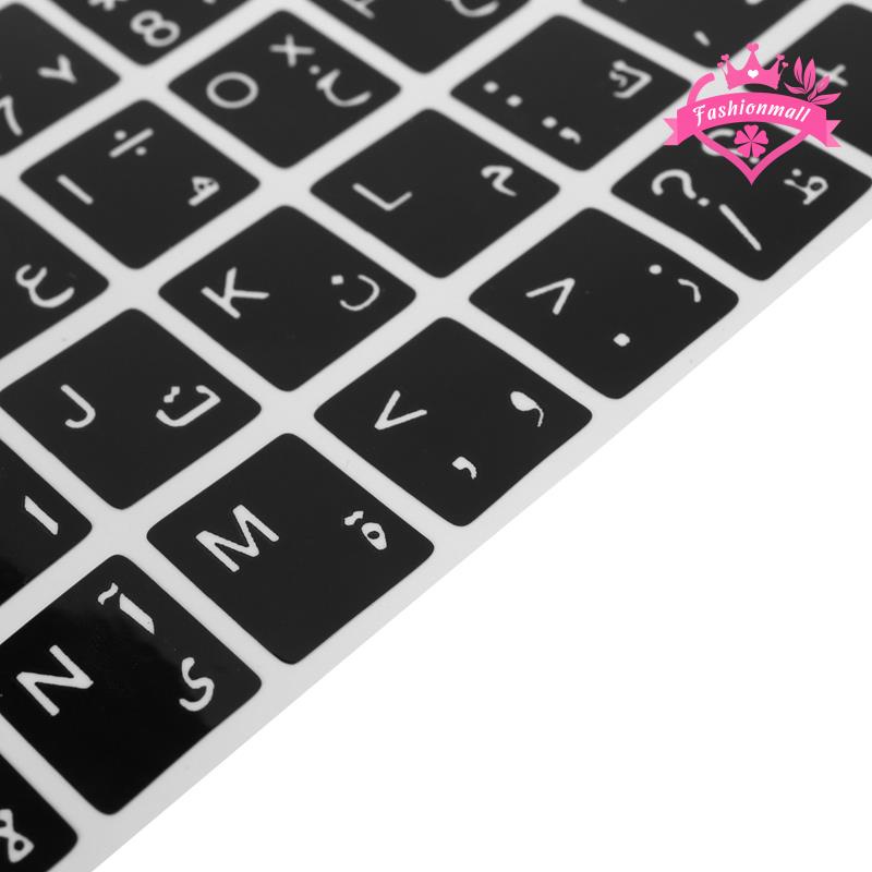 Bộ 4 Miếng Dán Bàn Phím Họa Tiết Chữ Cái Tiếng Anh Màu Trắng Đen Dành Cho laptop pc