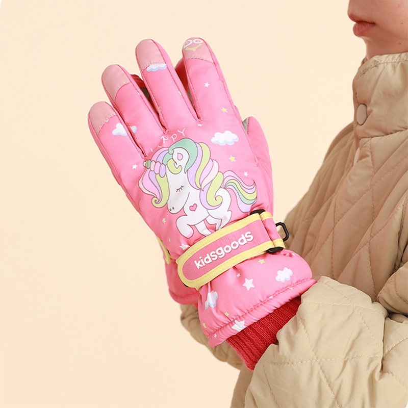 Ht Găng Tay Trượt Tuyết / Trượt Tuyết Giữ Ấm Chống Gió Mùa Đông Cho Trẻ Em