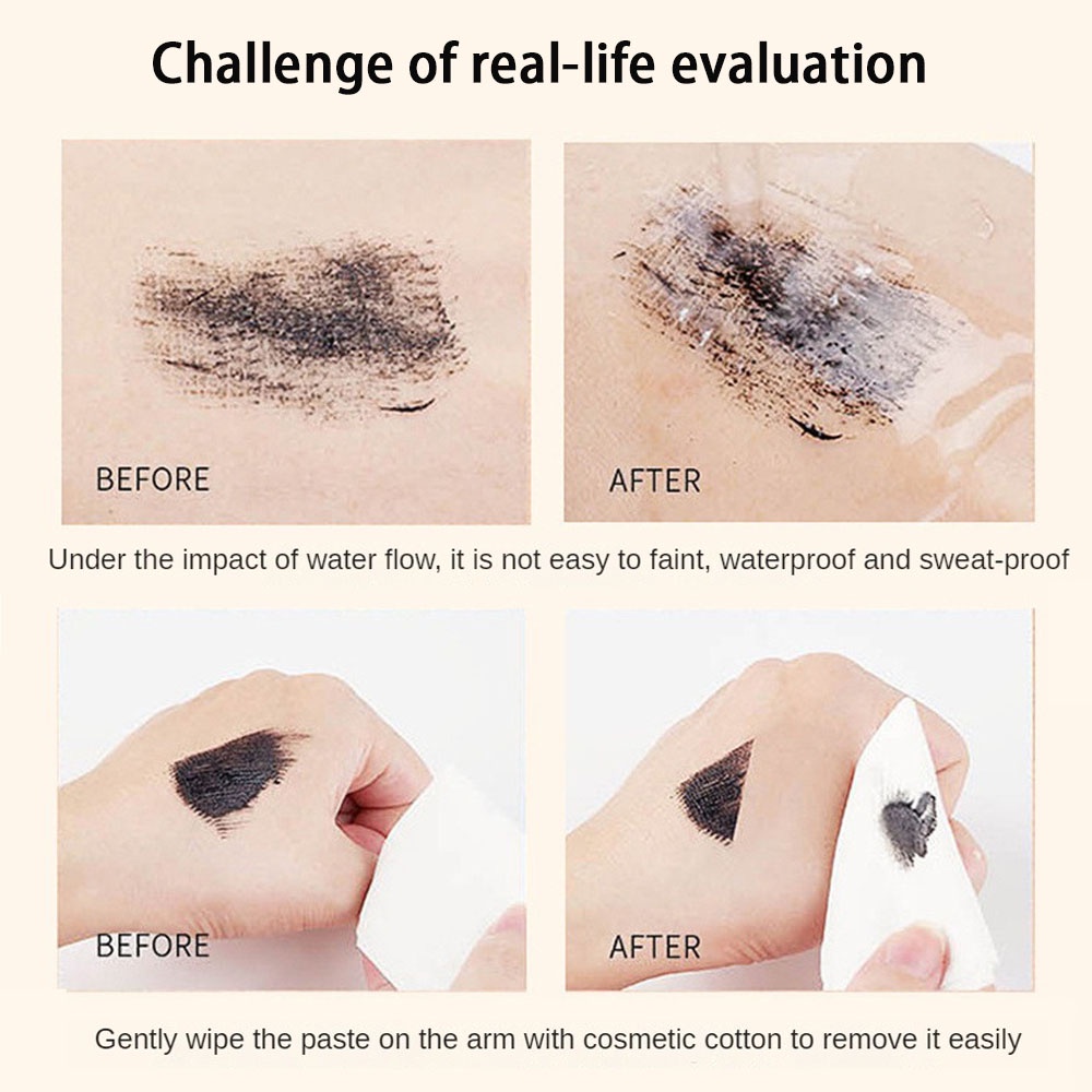 Mascara lâu trôi Mascara dày không có cặn Mascara làm bay hơi nhanh Mascara tự nhiên đầy đặn không vón cục Mascara kéo dài lông mi Sơn lót mảnh mai, trang điểm cao cấp châu Âu và Mỹ
