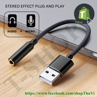 [BÁN SỈ]Cổng chuyển đổi USB sang Audio và Mic