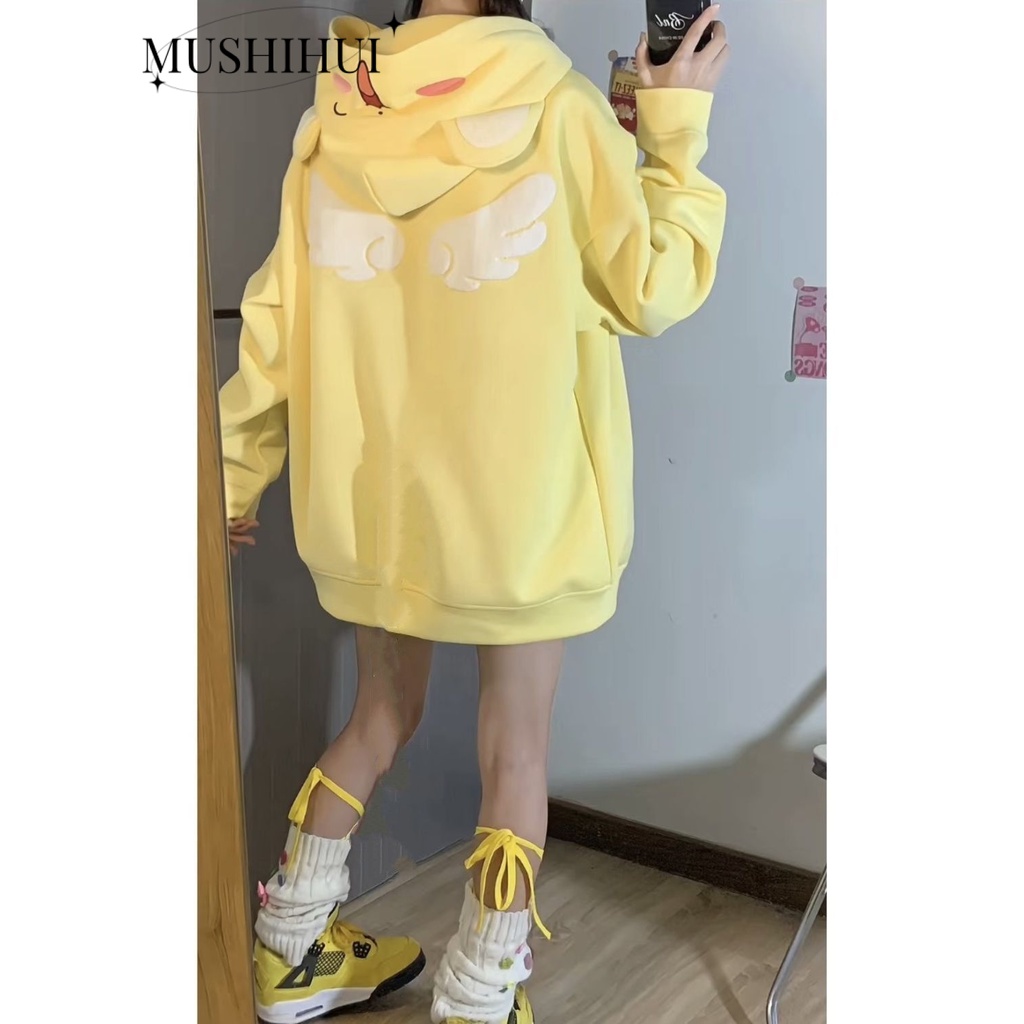 MUSHIHUI Áo Khoác hoodie áo khoác nữ zip hoodie Thoải mái fashionable INS High-quality WWY23C01E3 48Z231202