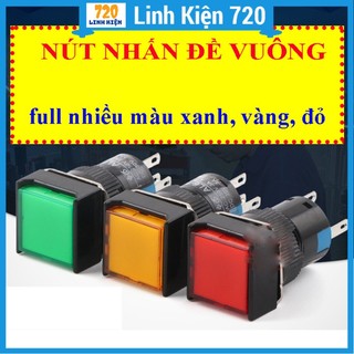 Nút nhấn đề vuông 24VDC AL6 - A nhấn giữ (có đèn 3 màu tùy chọn)