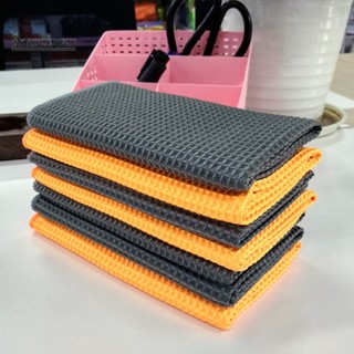 MONDANDI Khăn Lau Đánh Bóng Xe Hơi Bằng Sợi Microfiber Mềm Mại Hình Tổ Ong