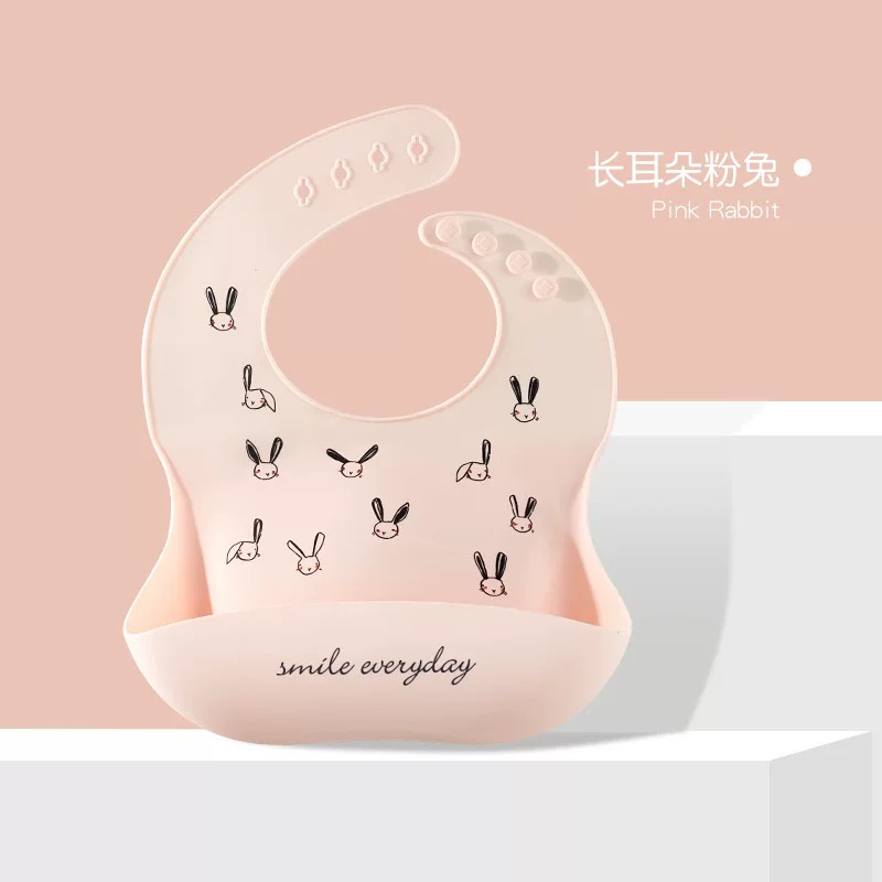 Yếm ăn dặm cho bé có máng hứng Tushie Treats chât sliệu dầy dặn phong cách Hàn Quốc Shopmegold1