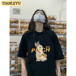 TIANLEYU Áo thun nữ nam form rộng tay lỡ Phông Unisex cổ tròn dễ phối đồ phù hợp mặc mọi lúc mọi nơi 16Z23041204 Cái mới Phong cách High quality Phong cách A29J0YH 36Z230909