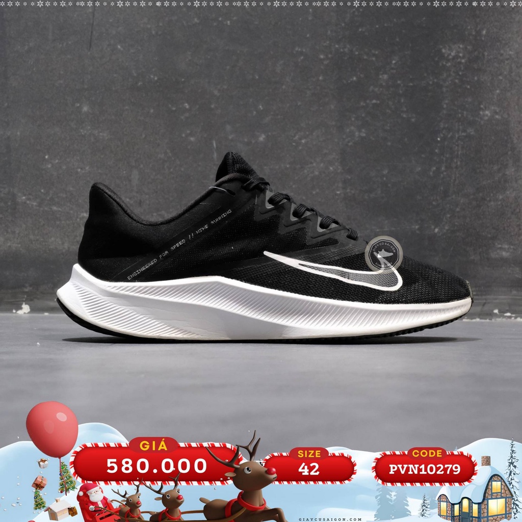 2hand Giày Nike Quest 3 Black White Grey CD0230-002 SIZE 42 PVN10279