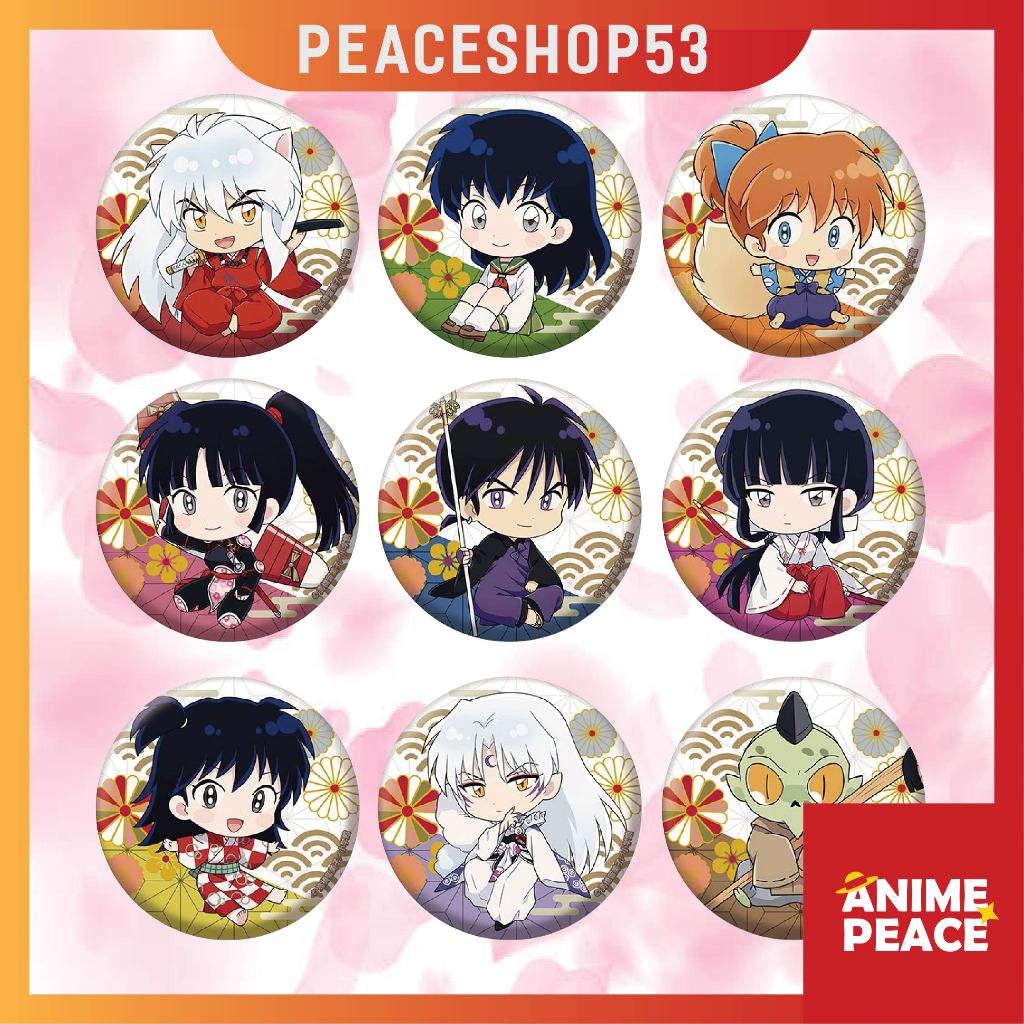 Huy hiệu InuYasha Phụ Kiện Anime Manga Khuyển Dạ Xoa HH65