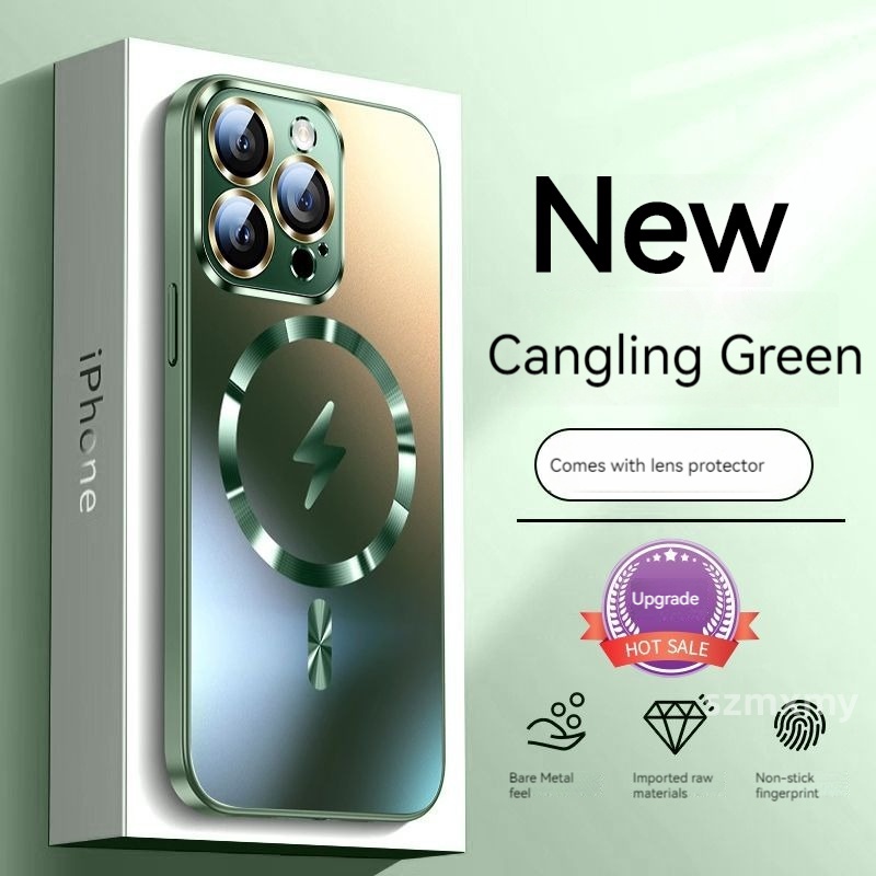 Nano Ốp Điện Thoại Kính Cường Lực Từ Tính Chống Rơi Cho iphone 15 13 12 14 pro max