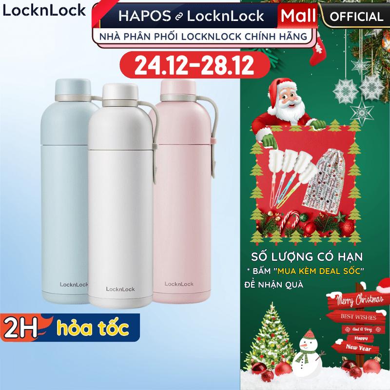 Bình giữ nhiệt LocknLock 490ml Chính hãng (TẶNG TÚI) màu Pastel hiện đại giữ nhiệt lâu LHC4267 - HAPOS MALL OFFICIAL