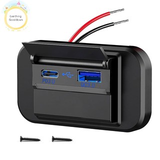 Tẩu Sạc Nhanh PD Type C Cổng USB 12-24V Công Suất Cao Cho Xe Hơi / Xe Buýt