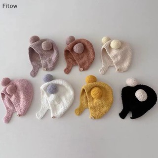 Ftw Mũ Len Lông Cừu Mềm Mại Bảo Vệ Tai Giữ Ấm Mùa Đông Dành Cho Bé Trai Bé Gái Sơ Sinh bonnet fe