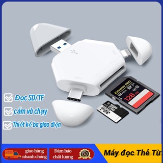 Đầu Đọc Thẻ Từ Mini Hình Tam Giác Đa Chức Năng Cắm Và Chạy Đọc SD/TF