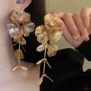 Bông tai kim loại màu vàng / bạc thời thượng cho nữ