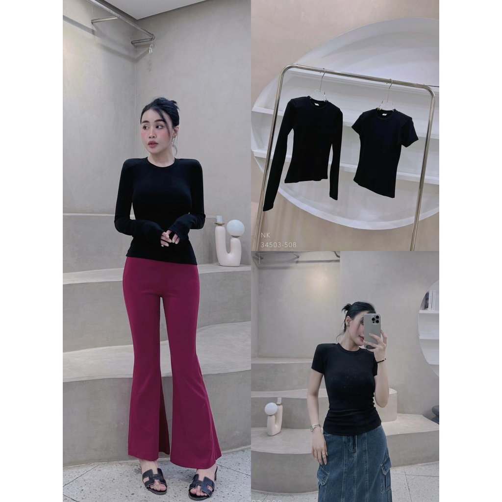 Set áo trơn basic đệm vai td+tn louis.h