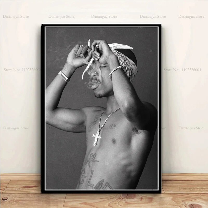 Mới Tupac Shakur 2pac Rap Âm Nhạc Rapper Ngôi Sao Album Poster In Hình Nghệ Thuật Treo Tường Tranh C