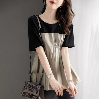Áo Thun Nữ Cổ Tròn Dáng Rộng Phong Cách Hàn Quốc Thời Trang Mới
