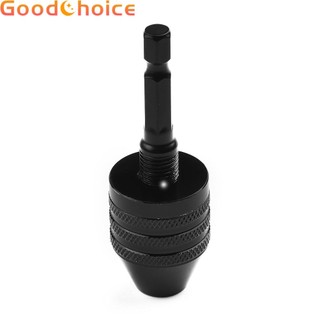 Keyless Drill Chuck 1/4" Quick Change Aluminum alloy Drill Bit Black Practical