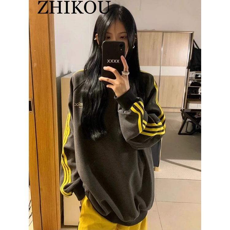 ZHIKOU Áo Khoác hoodie áo khoác nữ zip hoodie Thời trang fashionable Độc đáo casual WWY2410GHY 3Z240115