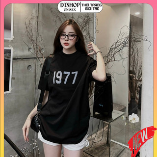 (Hàng Đẹp) Áo Thun 1977 Cổ Lọ 3P ❤ Áo Phông Cotton Dày Dặn Dáng Rộng Nam Nữ DTS78