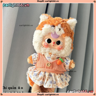 【Chỉ có quần áo  cho 21cm baby three v3,Bộ áo vest màu hồng cam + váy hoa hai mảnh