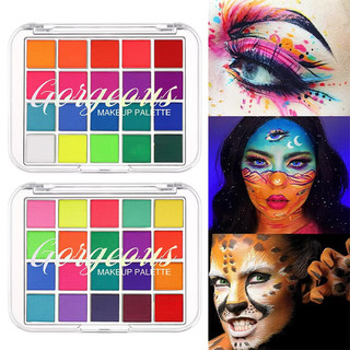 20 Màu Sắc Làm Đẹp Mặt Body Paint Với 10 Bàn Chải Graffiti Mặt Sơn Phấn Mắt Cho Halloween Giáng Sinh Hóa Trang Cosplay Đảng