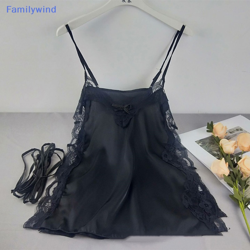 Đầm Ngủ Ren Hai Dây Hở Lưng Gợi Cảm Cho Nữ