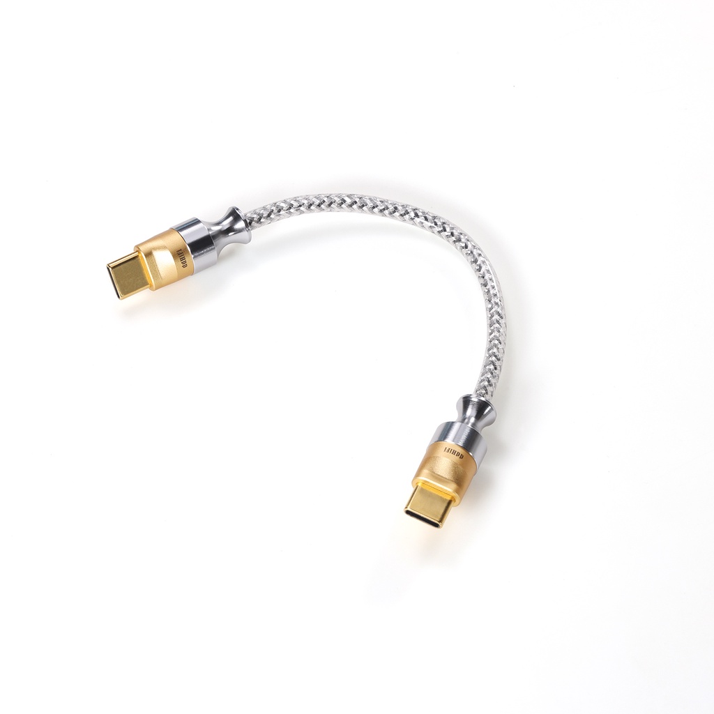 DD ddHiFi TC07S Nyx Series Silver TypeC HiFi Audiophile USB OTG Cable with Litz Silver Plated over LCOFC Shielding