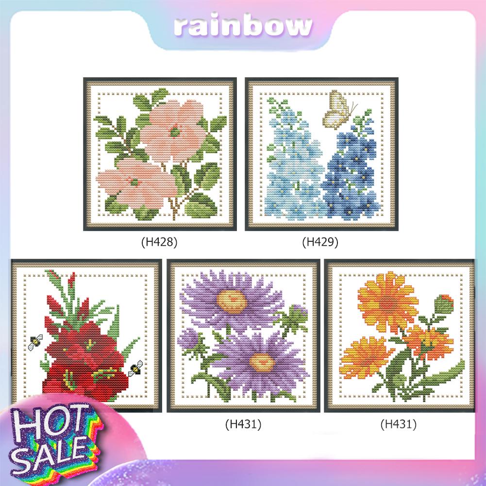 Bộ Tranh Thêu Chữ Thập 12 Tháng Hình Bông Hoa