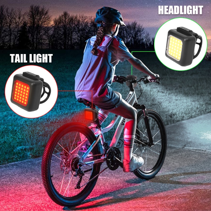 Đèn led mini Gắn Phía Trước / Sau Xe Đạp Kèm Sạc type-c Chống Thấm Nước Chất Lượng Cao