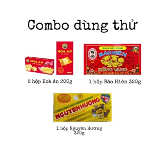 combo ăn thử 3 hãng bánh đậu (dành cho người chưa ăn bánh đậu xanh bao giờ)