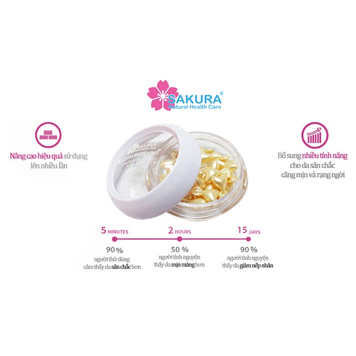 SAKURA WHITENING - VIÊN SERUM DƯỠNG DA