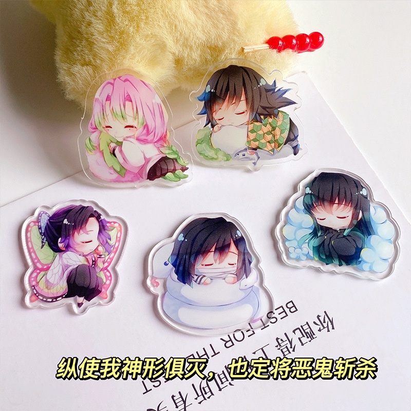 Ghim Cài Áo Bằng acrylic Họa Tiết Hoạt Hình demon slayer Độc Đáo