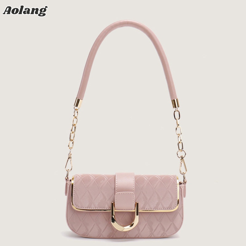 Polaroing Túi Xách Đeo Vai Hình Vuông Cỡ Nhỏ Phối Dây Đeo Sợi Xích Kiểu vintage Thời Trang Cho Nữ