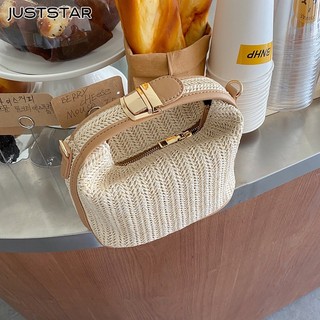 Túi cói Juststar phong cách hàn quốc đơn giản thời trang đi biển