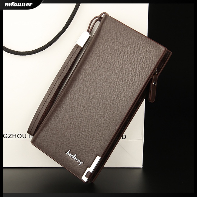 Ví Da pu Dài Đa Năng Có Khóa Kéo Thời Trang Cho Nam