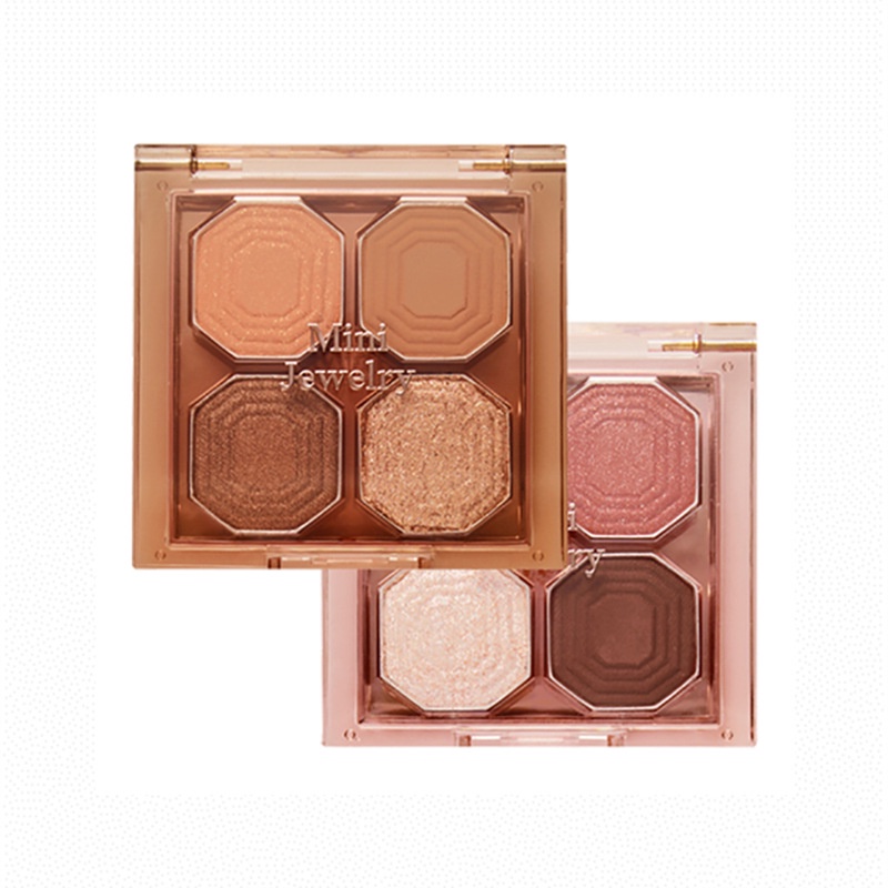 Dikalu Bảng Phấn Mắt Bốn Màu Ánh Ngọc Trai Lấp Lánh Không Dễ Phai Màu